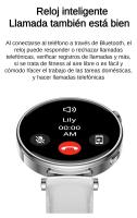 2025 Reloj Inteligente Mujer, Reloj Inteligente con Pantalla AMOLED de 1.32", Llamada Bluetooth, Esfera de Reloj Personalizada, Podómetro, Monitor de Oxígeno en Sangre, Frecuencia Cardíaca y Sueño, Compatible con iPhone Android, Correas Dobles - Acero y S - details 14
