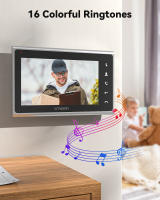 TMEZON-sistema de intercomunicación para timbre de puerta, videoportero de 2 cables, monitor de 7 pulgadas con timbre con cable, botón táctil, instantánea/grabación - details 7