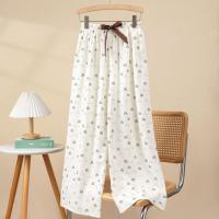 Pijama de algodón con burbujas para mujer, pantalones casuales de verano nuevos para el hogar, estilo delgado, se pueden usar al aire libre, pantalones antimosquitos, pantalones largos sueltos de talla grande - details 10