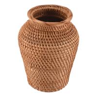 Cesta de mimbre, maceta colgante de ratán, cesta de flores, cesta de almacenamiento, jarrón de mimbre, cesta de flores tejida rústica - details 1