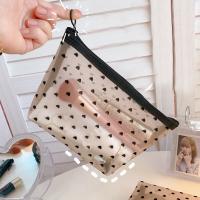 Neceser de viaje para mujer, bolsa de aseo de malla negra transparente, organizador de maquillaje, bolsa de lavado, pequeña y grande - details 5