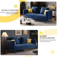 Sofá Cama de Terciopelo Versátil y Comodable para Sala de Estar, Dormitorio y Gabinete - details 15