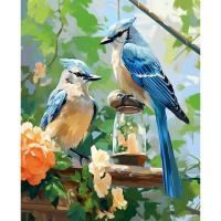 RUOPOTY Kit de Pintura por Número Pintura Moderna de Pájaro Azul en Lienzo - details 0