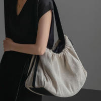 Bolso de Lienzo Minimalista 2025 Ligero, Espacioso, Cierre con Cordón, Diseño Duradero y Elegante para Uso Diario Disponible en Negro o Blanco - details 1