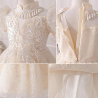 Vestido de princesa para niña, lujoso vestido de fiesta de cumpleaños para bebé, actuación de Piano de alta gama, flor, boda - details 2