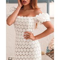 Nueva falda de viajero de estilo de encaje a la moda, vestido de longitud media envolvente en el pecho de Color sólido con cintura media de tres colores - details 11