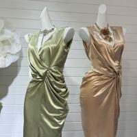 Novedad de verano, vestido ceñido a la cintura de nicho de alta gama con diseño francés, falda larga - details 26