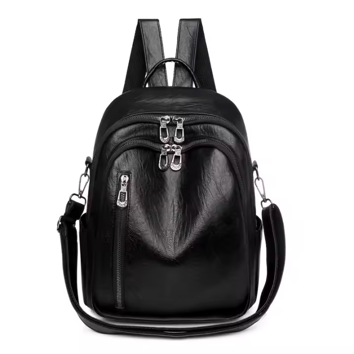 Mochila de mujer Mochila de doble propósito de cuero suave - 1