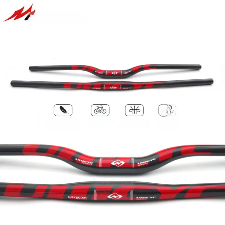 Manillar de Bicicleta de Montaña Ullicyc de Carbono 3K Plano, Aumenta, Bicycle, Partes MTB, 31.8*620mm, 640mm, 660mm, 680mm, 700mm, 720mm - 1