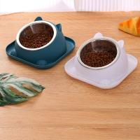 Cuenco de acero inoxidable para gatos con almohadilla antideslizante, alimentador antiderrames para gatos, cuencos dispensadores de comida para mascotas dobles antivuelco, perros y gatos - details 4