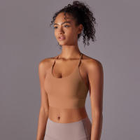 Top de mujer, cuello de chaleco Hai Yuga, decoración triul, deportes con espalda bonita, Top corto a prueba de golpes para - details 45