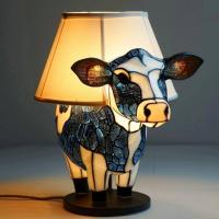 Lámpara de mesa creativa 3D con forma de Animal, luz nocturna con carga USB, decoración de resina para dormitorio, mesita de noche, luz nocturna, regalo - details 5