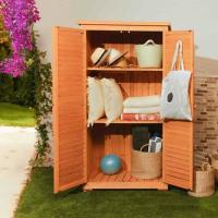 Armario Multiusos para Jardín 40x75x90 cm en Madera con 2 Capas de Pintura Impermeable |   Patas y Suelo - details 8