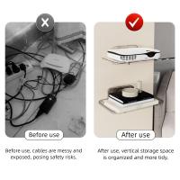 Estante de almacenamiento para enrutador Wifi inalámbrico con ventosa, soporte de almacenamiento montado en la pared transparente sin taladro, resistente al agua con soporte de carga fuerte - details 4
