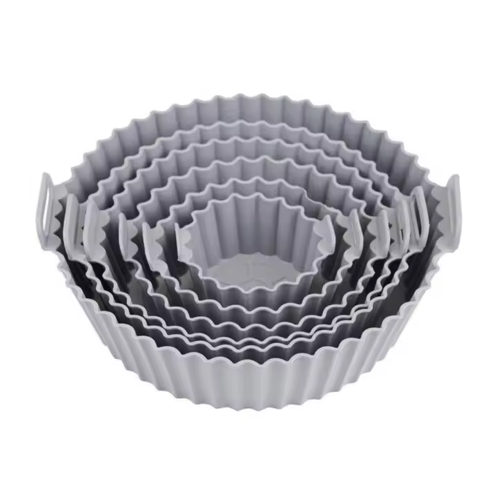 Molde para freidora de aire de 6 piezas, para Pizza Plato, bandeja para Parrilla, cesta para hornear, accesorios, herramienta de Cocina, Gel de sílice - 1