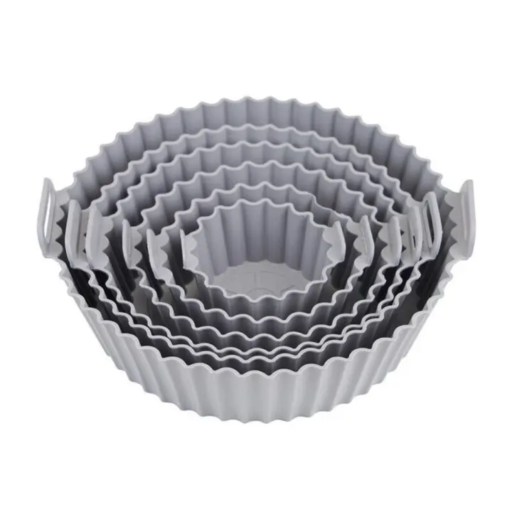 Molde para freidora de aire de 6 piezas, para Pizza Plato, bandeja para Parrilla, cesta para hornear, accesorios, herramienta de Cocina, Gel de sílice - 1