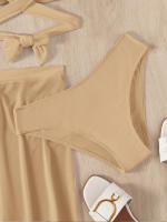 Conjunto de Bikini con realce para mujer, traje de baño Sexy de 3 piezas, ropa de playa para verano, 2023 - details 10
