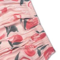 Pantalones tipo linterna para dormir de pierna ancha informales de verano versátiles sueltos a la moda para mujer, pantalones de Color melocotón - details 2
