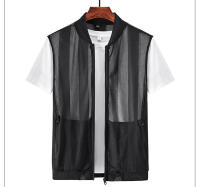 Chaleco de pesca ligero para hombre, chaqueta de malla con cierre, chaleco para periodismo, verano - details 7