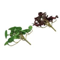 Plantas de hierba de moneda de cobre Artificial suave, hojas de hiedra falsas hechas a mano realistas, Mini ramo para colgar en la pared, decoración del hogar - details 1