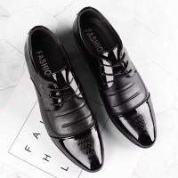 Exquisita artesanía, nuevo estilo asequible de zapatos de pantorrilla para uso formal de negocios para hombres y diseño de cuero grande. - details 3