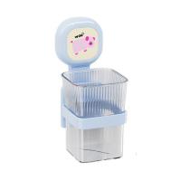 Caja de almacenamiento con ventosa de plástico, cesta de almacenamiento transparente para ahorrar espacio en el baño, soporte de carga grande, soporte para cepillo de dientes montado en la pared - details 4