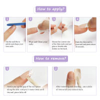 uNails iMABC Uñas Postizas Presión Para Mujeres Y Niñas Con Diseños Variados Arte De Mano Paquete Con Accesorios - details 1