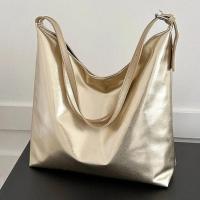 Bolso de Mano de Lujo para Mujer Asa Superior de PU Diseño Informal de Cuero Plateado y Dorado - details 2