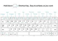 Teclado Bluetooth plegable para IPAD, tableta móvil, portátil, oficina, Mini teclado inalámbrico, almacenamiento, tres sistemas, universal - details 7