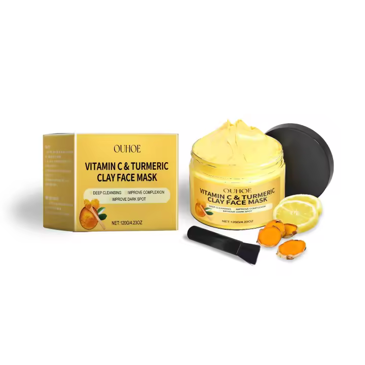 Mascarilla Facial Exfoliante de Vitamina C Limpieza Profunda de Poros con Turmeric - 1