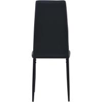 Sillas de Comedor Juego de 4 Sillas de Metal para Cocina, Silla de Mesa Comoda Silla con Asiento Tapizado, Negro - details 131