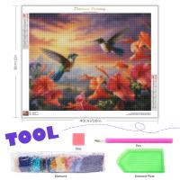 Punto de Cruz de Diamantes Moderno Arte de Bordado de Pájaro de Flores Mosaico con Diamantes de Imitación Ideal para Todas las Estaciones Kit de Artes y Manualidades en Bolsa de Papel - details 2