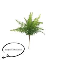 1 pieza de hojas de helecho persa verde, decoración de habitación, planta artificial, lámina de plástico, hierba, decoración de pared para bodas y hogar - details 13