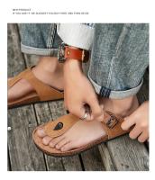 Zapatillas para hombre, zapatos informales de verano para la playa al aire libre, sandalias para caminar, cómodas, ligeras, de lujo, de diseñador, de cuero, a la moda - details 11
