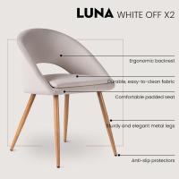 Pack de 2 sillas Acolchadas y tapizadas en Tela para salón, Comedor o Dormitorio - details 13