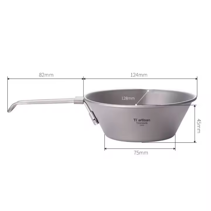 Taza de sierra para exteriores de 300/450 ml, equipo liviano con boquilla integrada, mango plegable, suministros para acampar de 0,4 mm de espesor - 1