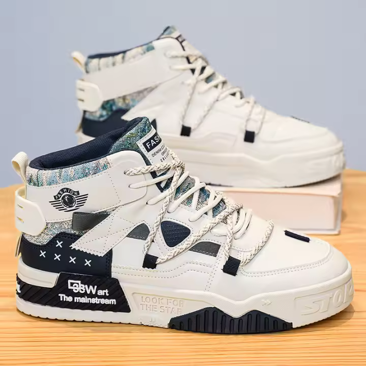 Zapatos de Tablero de Otoño de Alta Calidad Versátil, Transpirable, Adecuado para Deportes de la Juventud Placa Base Gruesa, Estilo Casual para Hombres - 1