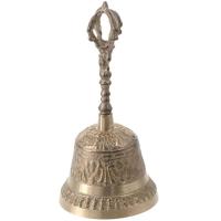 Campana de mano de 1 pieza, campana antigua de latón alto para decoración del hogar y servicio de hotel - details 5
