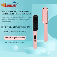 Peine caliente 3 en 1 para peinar el cabello, alisador y rizador profesional, peine eléctrico de calentamiento rápido - details 11