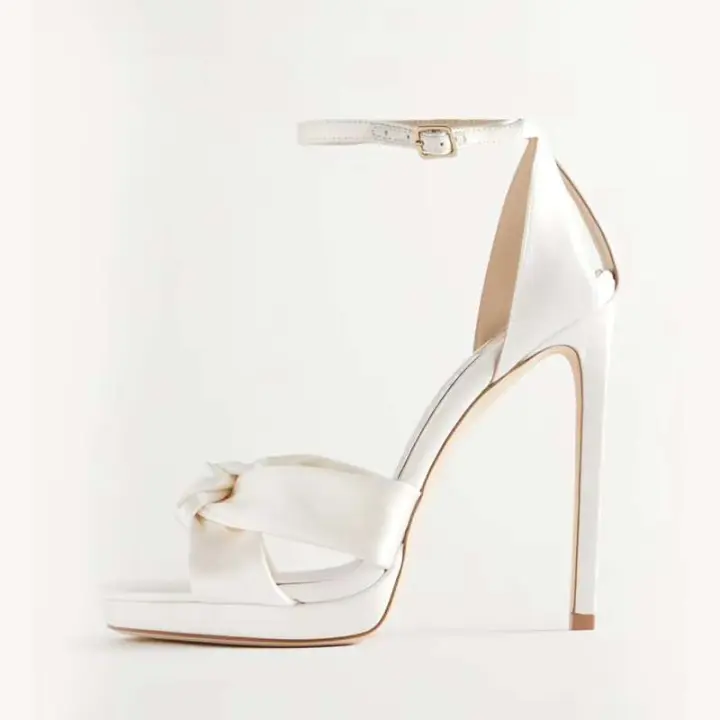 2024 Sandalias de tacón de oficina con correa en el tobillo de aguja para mujer madura elegante tacones altos informales de verano - 1