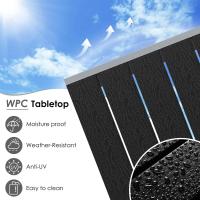 Mesa de comedor para exteriores para 6 personas, rectangular, de metal de aluminio, resistente a todo tipo de clima, mesa de patio con listones de 110x70x73 cm para terraza, patio trasero, césped y jardín - details 12