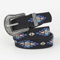 Cinturón vaquero para mujer con correa bordada y hebilla occidental - details 11