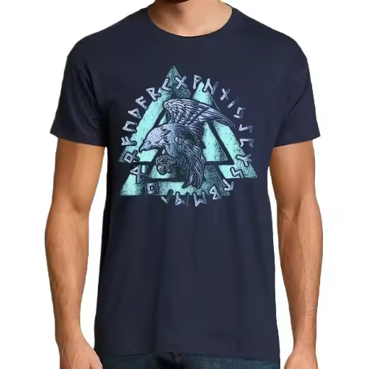 Odins Raven Camisetas hombre clásica premium de vikingos - 1