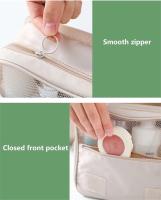 Neceser de viaje grande para cosméticos, neceser portátil con gancho para colgar, impermeable, estuche de maquillaje para almacenamiento en el baño - details 5