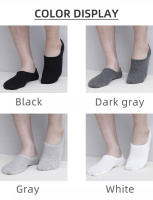 Calcetines invisibles de algodón y silicona para hombre, medias tobilleras antideslizantes, transpirables e informales, 5 pares - details 3