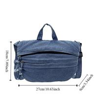 Bolso de mano de tendencia, bolso vaquero Retro, bolso para axila Y2K, bolso de hombro para chica picante, bolso cruzado, bolso vaquero lavado para niñas - details 1