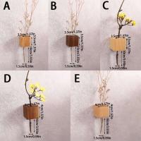 Tubo de ensayo de madera, arreglo artesanal, simulación magnética, jarrón, adhesivo para refrigerador, ración de cocina para el hogar - details 1