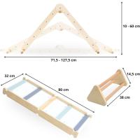 Escalera Montessori Triangular Juguete Multifuncional 3 en 1 Ajustable Madera de Haya y Pino - details 7