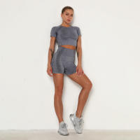Hamidou-camisetas deportivas de Yoga para mujer, Tops sin costuras para Fitness, ropa deportiva para correr y gimnasio - details 14