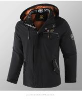 Chaqueta impermeable con capucha para hombre, Parka informal para exteriores, Abrigo con capucha, chaqueta rígida - details 1
